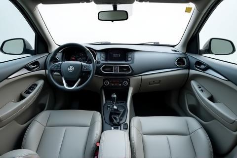 Before and after car interior cleaning.