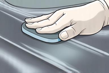 Applying ceramic coating to a car.